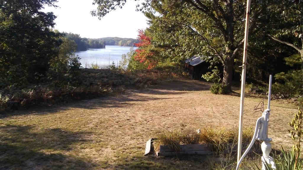 lake and barn